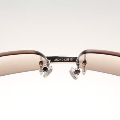 Cartier CT_3524012 Diamond White Buffalo Sunglasses In Silver Brown - FashionPlug