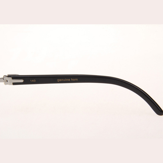 Cartier CT_3524012 Diamond Black Buffalo Eyeglasses In Silver - FashionPlug