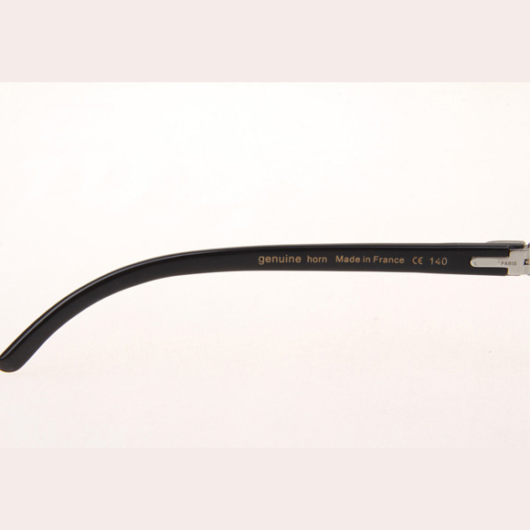 Cartier CT_3524012 Diamond Black Buffalo Eyeglasses In Silver - FashionPlug