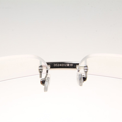 Cartier CT_3524012 Diamond Black Buffalo Eyeglasses In Silver - FashionPlug