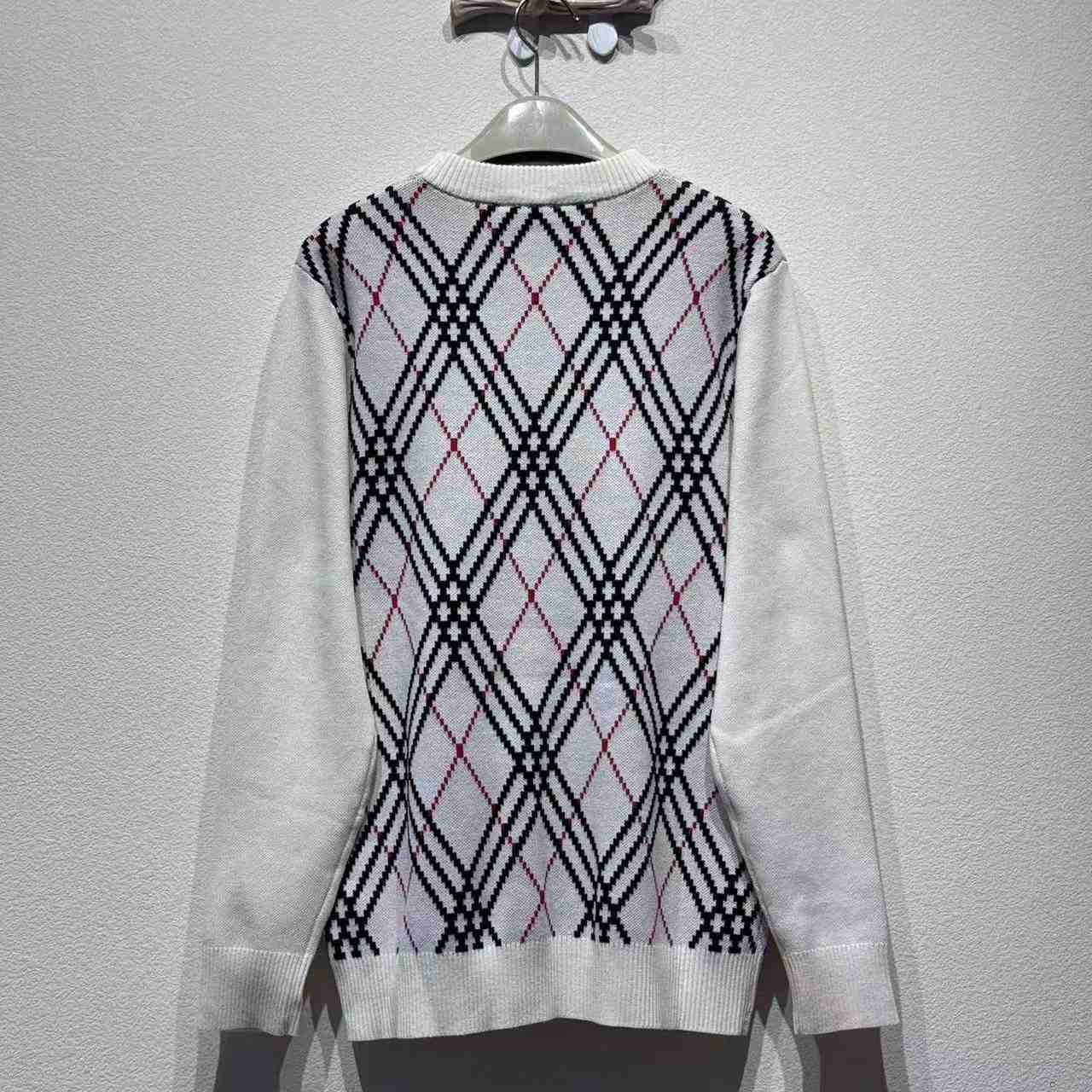 Burberry Argyle Check Wool Blend Sweater - FashionPlug