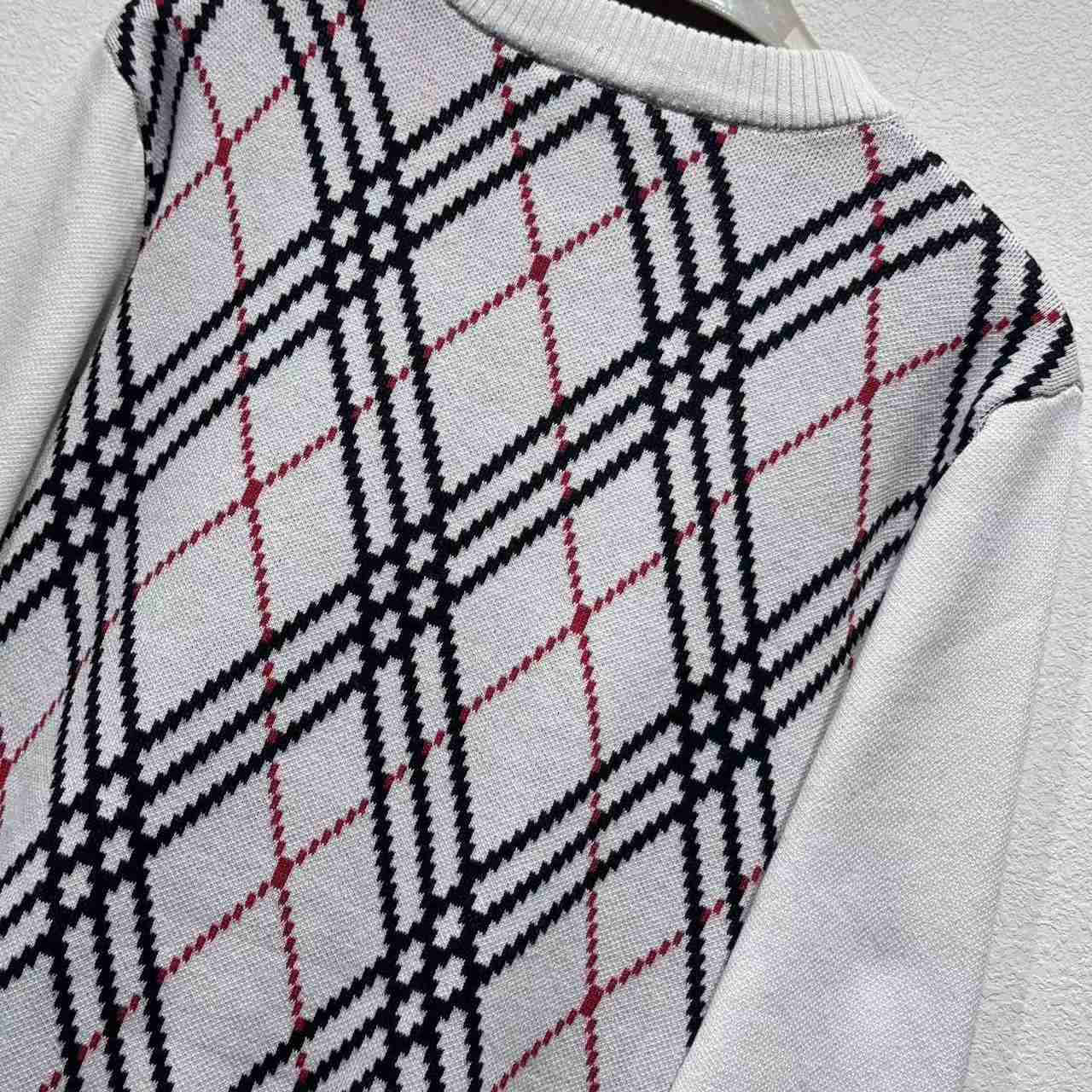 Burberry Argyle Check Wool Blend Sweater - FashionPlug