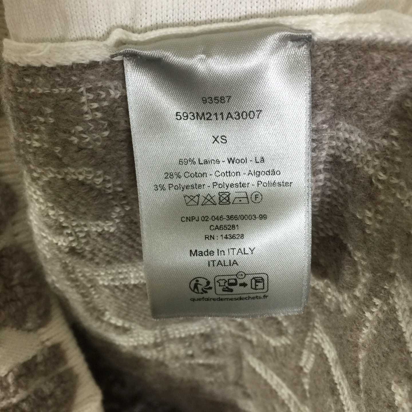 Dior Oblique Cardigan White Wool - FashionPlug