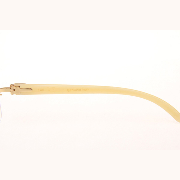 Cartier CT_3524012 Diamond White Buffalo Eyeglasses In Gold - FashionPlug