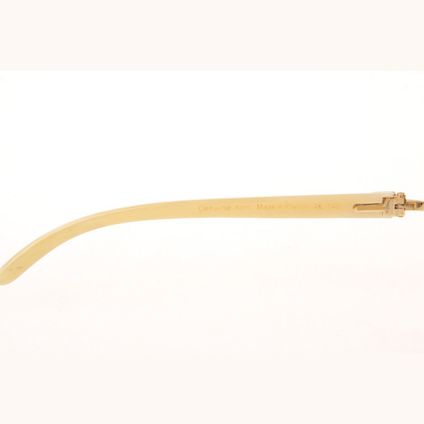 Cartier CT_3524012 Diamond White Buffalo Eyeglasses In Gold - FashionPlug