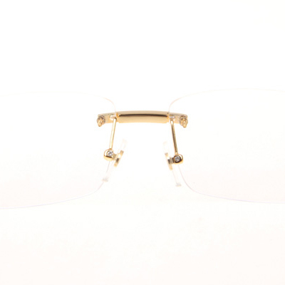 Cartier CT_3524012 Diamond White Buffalo Eyeglasses In Gold - FashionPlug