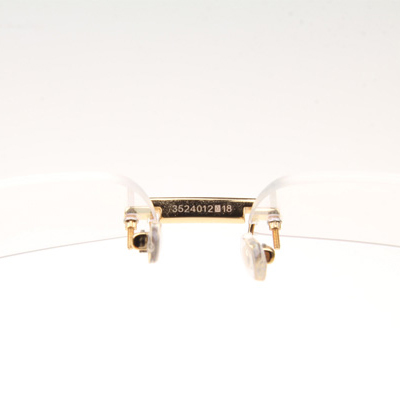 Cartier CT_3524012 Diamond White Buffalo Eyeglasses In Gold - FashionPlug