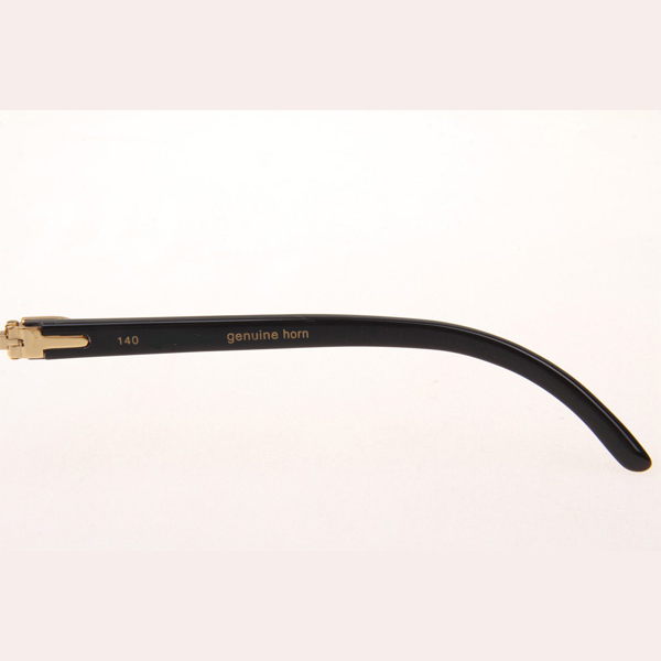 Cartier CT_3524012 Diamond Black Buffalo Eyeglasses In Gold - FashionPlug
