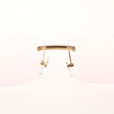 Cartier CT_3524012 Diamond Black Buffalo Eyeglasses In Gold - FashionPlug