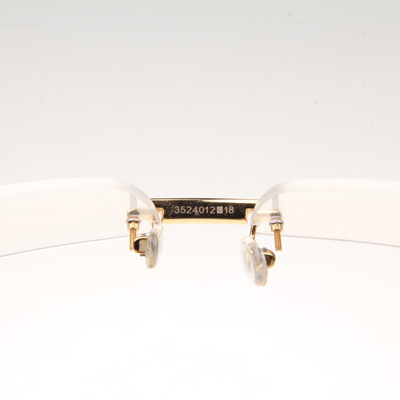 Cartier CT_3524012 Diamond Black Buffalo Eyeglasses In Gold - FashionPlug