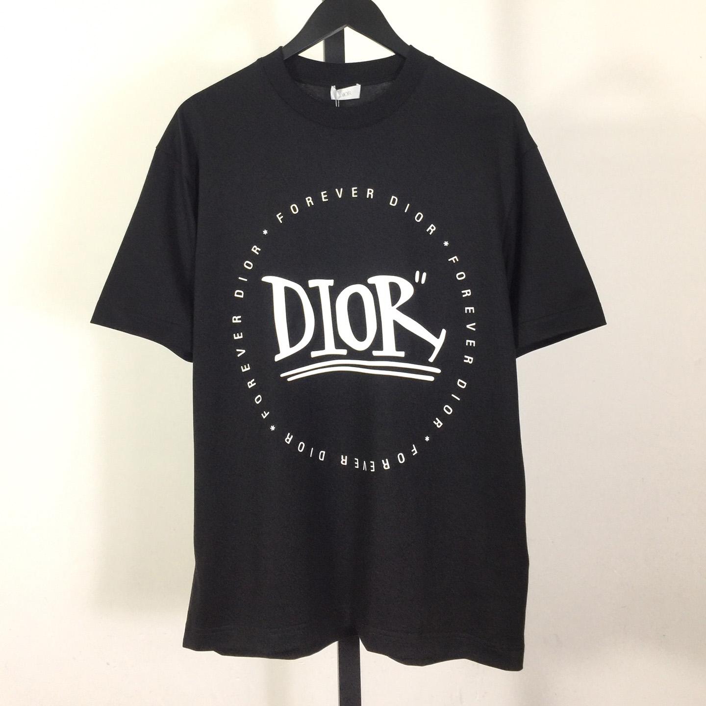 Dior Logo Cotton T-Shirt  - FashionPlug
