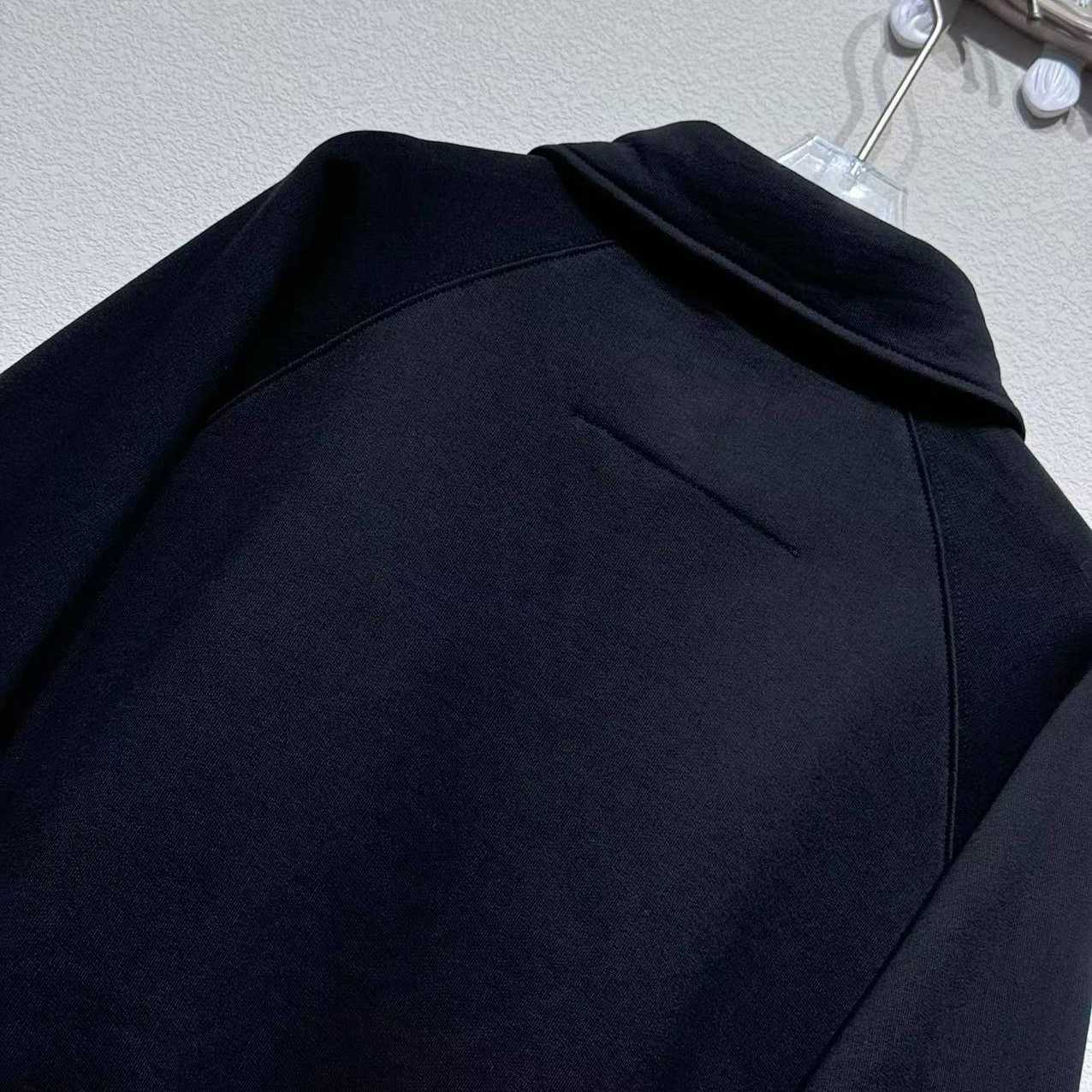 Givenchy Embroidered Logo Fleece Polo Sweatshirt In Black - FashionPlug
