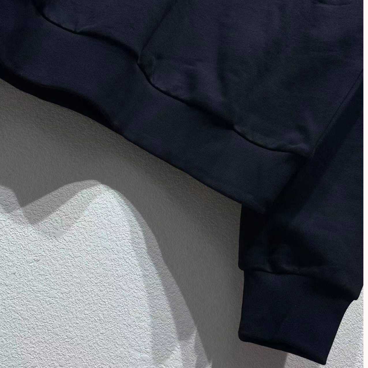 Givenchy Embroidered Logo Fleece Polo Sweatshirt In Black - FashionPlug