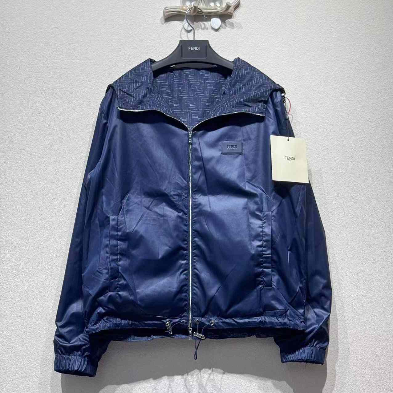 Fendi Blue FF Nylon Jacket - FashionPlug