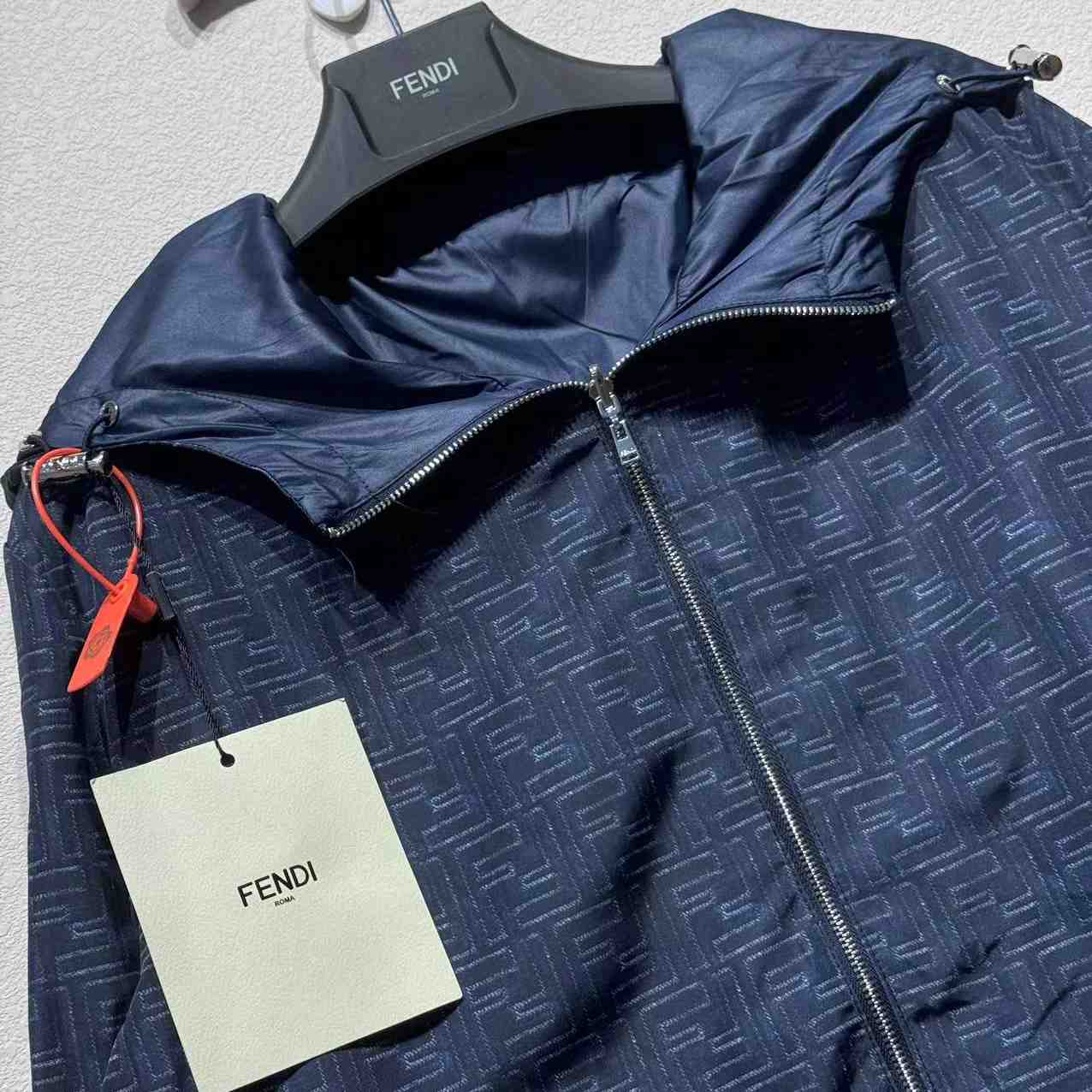 Fendi Blue FF Nylon Jacket - FashionPlug