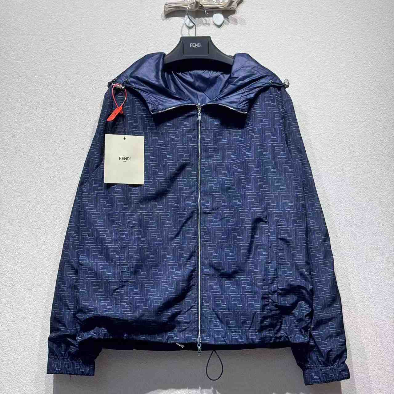 Fendi Blue FF Nylon Jacket - FashionPlug