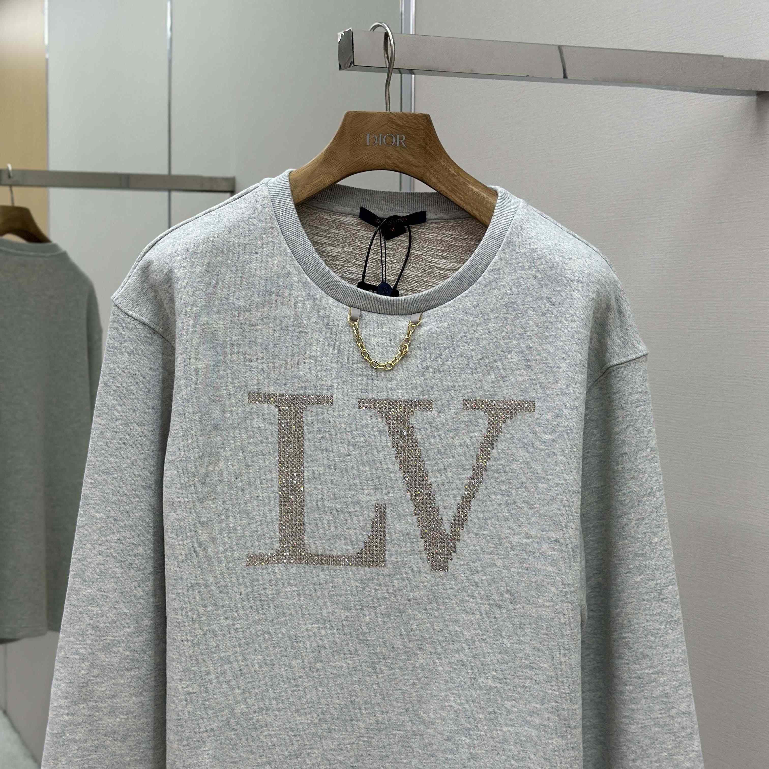 Louis Vuitton Rhinestone Signature Sweater   1AIBL9 - FashionPlug