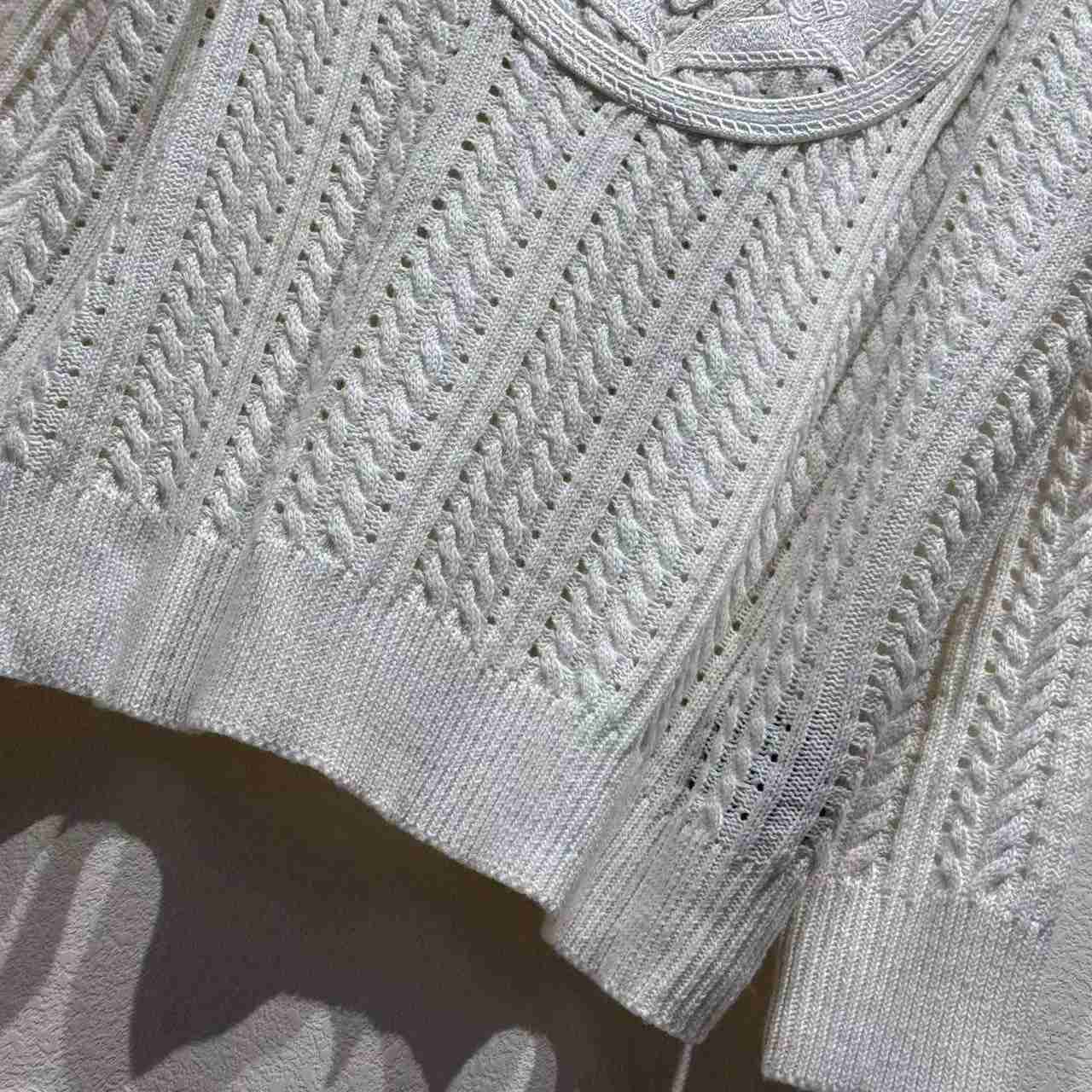 Louis Vuitton Long-Sleeved Cable-Knit Crewneck   1AHVOL - FashionPlug