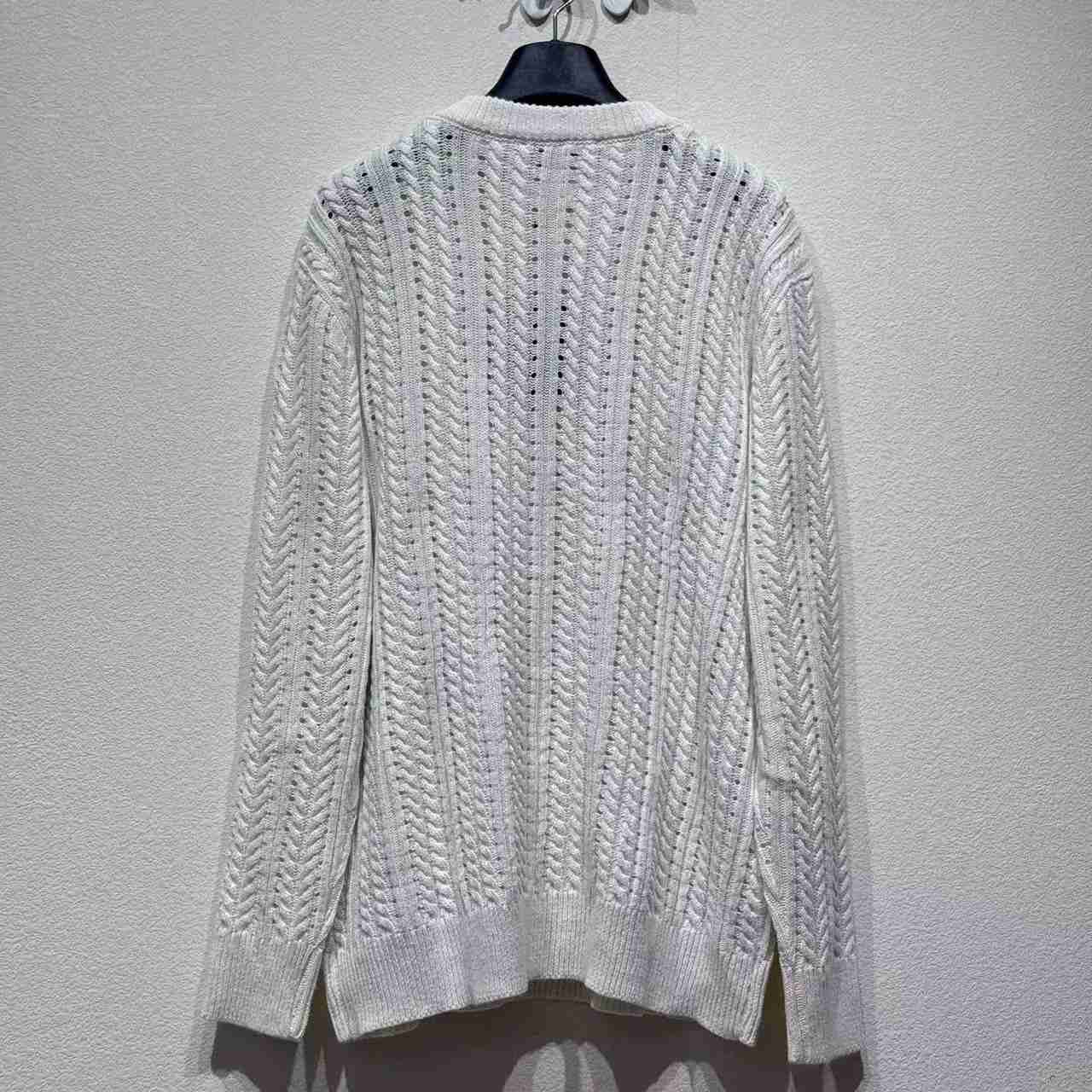 Louis Vuitton Long-Sleeved Cable-Knit Crewneck   1AHVOL - FashionPlug