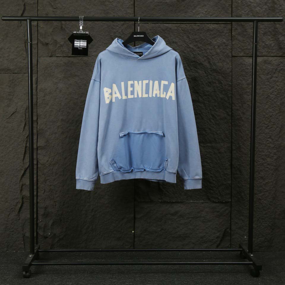 Balenciaga Faded Tape Type hoodie - FashionPlug