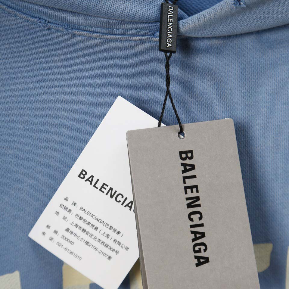 Balenciaga Faded Tape Type hoodie - FashionPlug