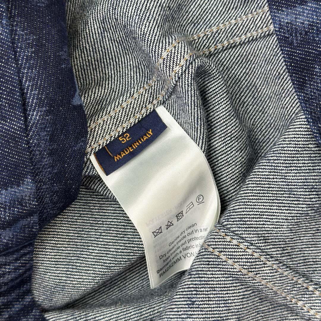 Louis Vuitton Chic Collarless Denim Jacket   1AHUXT - FashionPlug
