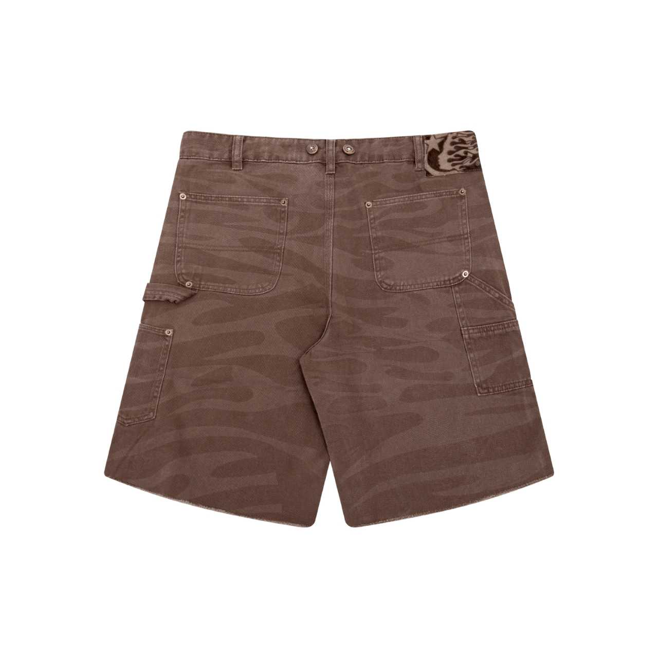 Hellstar Brown Camo Denim Shorts - FashionPlug