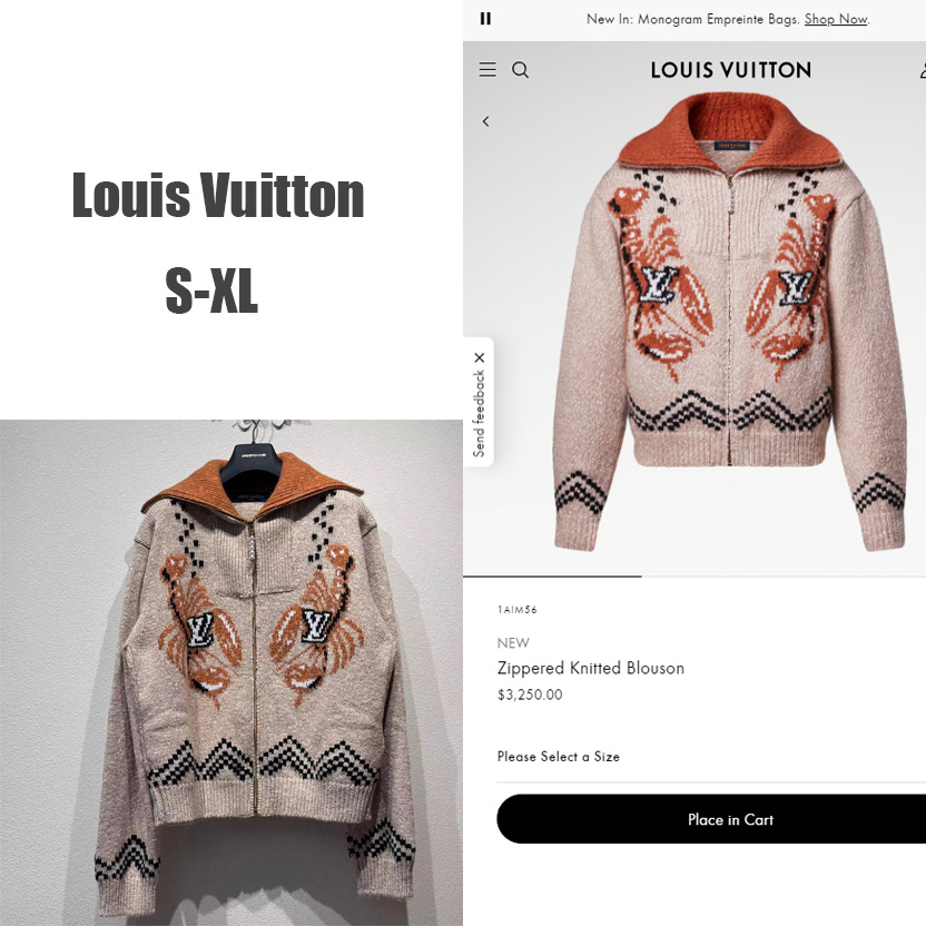 Louis Vuitton Zippered Knitted Blouson   1AIM56 - FashionPlug