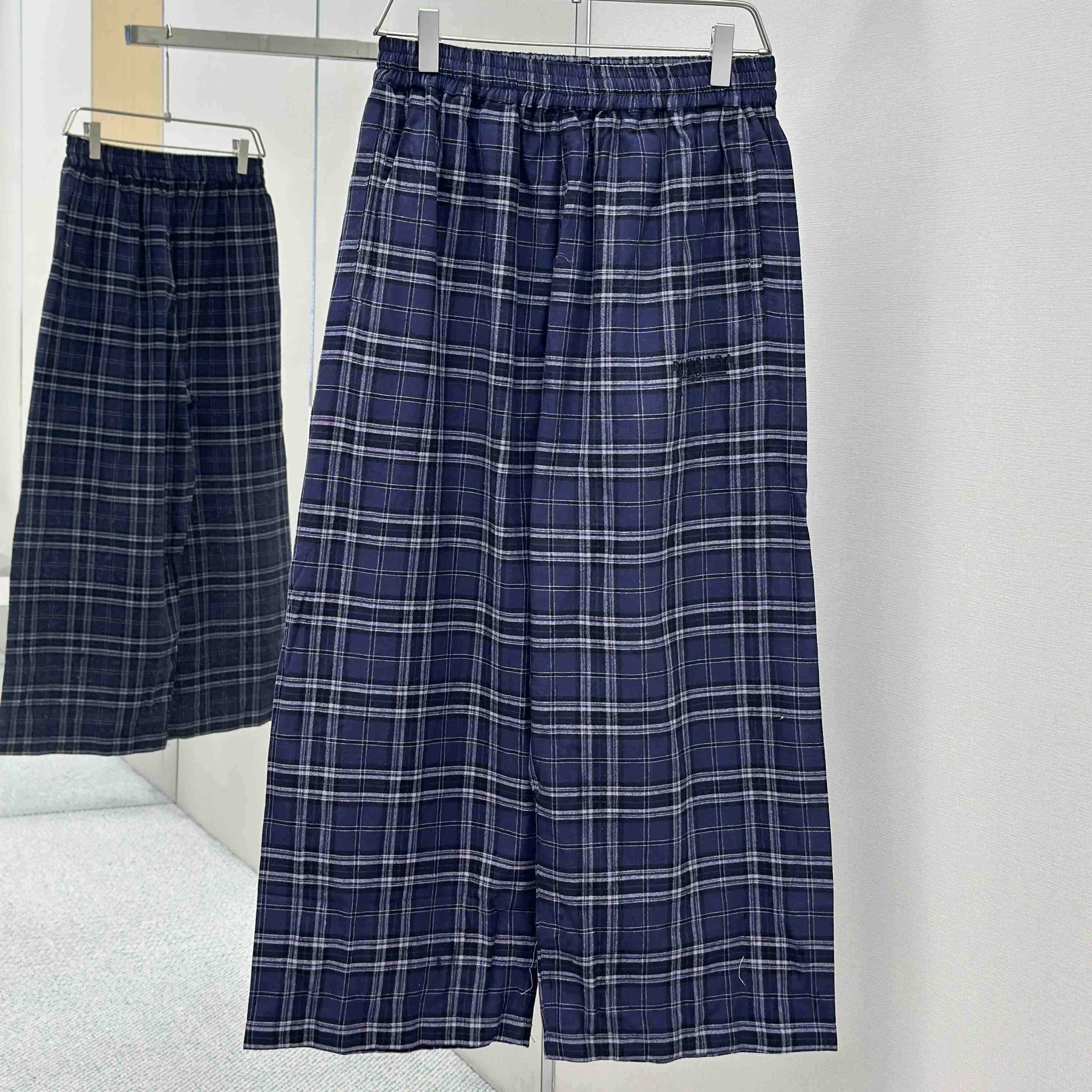 Balenciaga Check Tracksuit Pants - FashionPlug