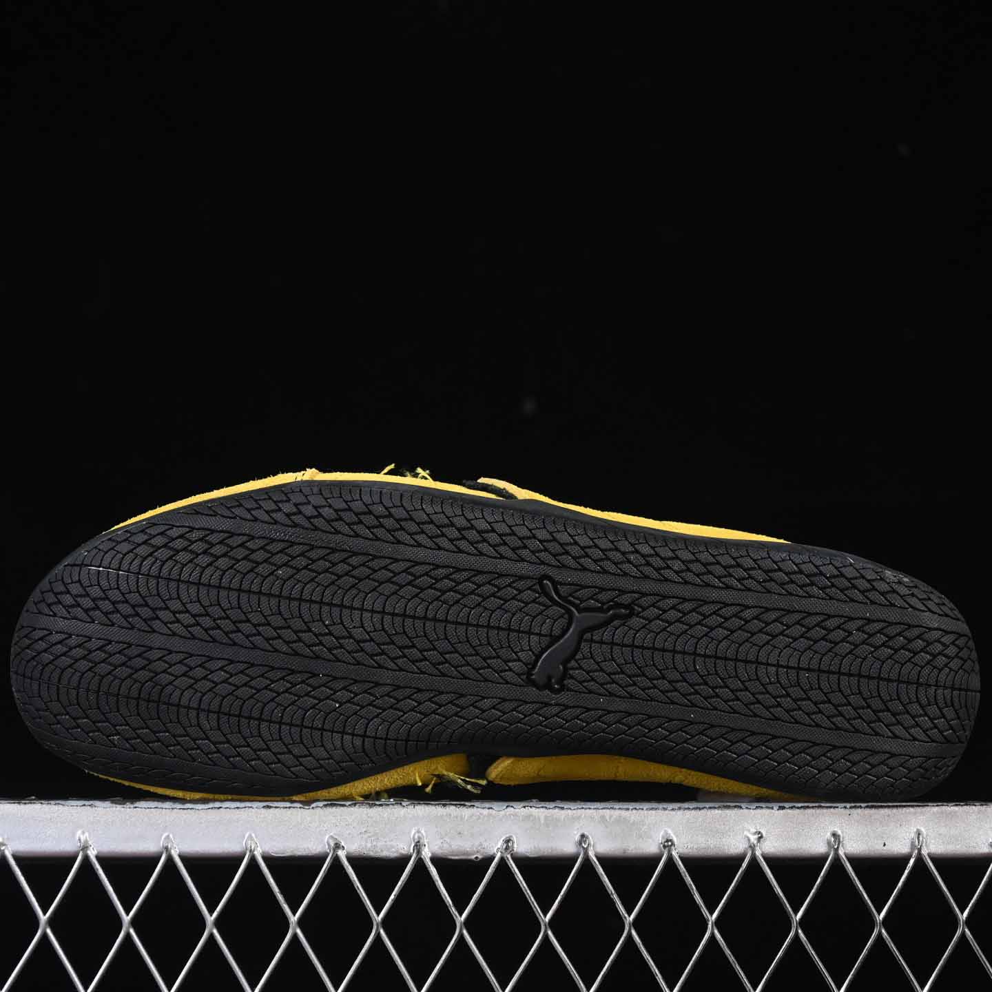 Balenciaga Speedcat Suede Balenciaga In Yellow And Black Distressed Suede Cowskin - FashionPlug