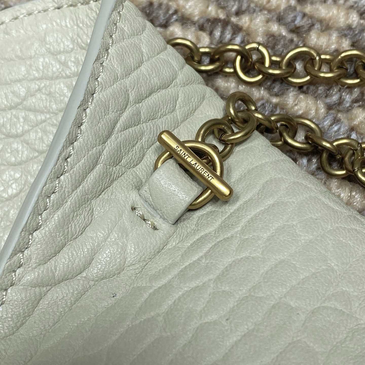 Saint Laurent Cassandre Chain Pouch In Lambskin - FashionPlug