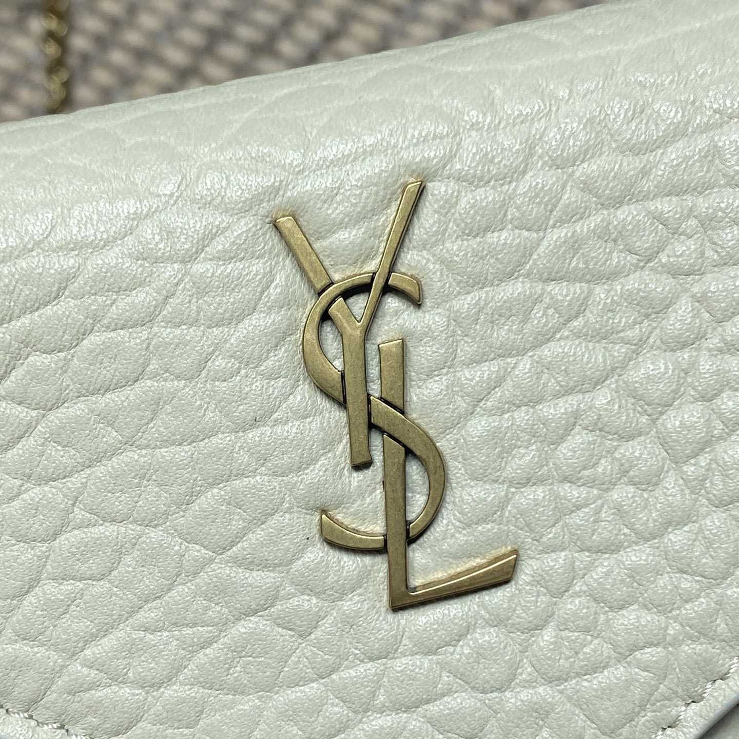 Saint Laurent Cassandre Chain Pouch In Lambskin - FashionPlug