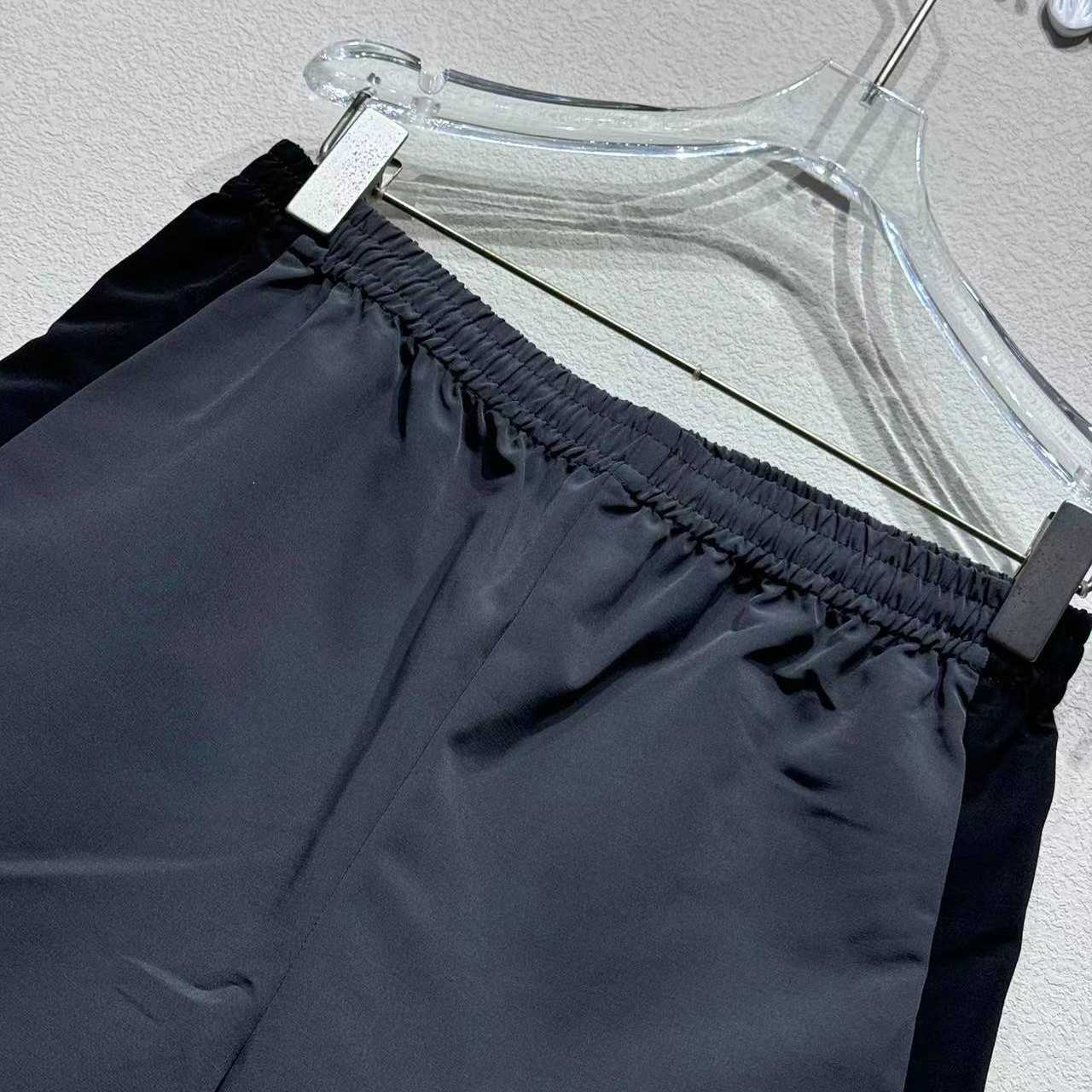 Balenciaga Loop Sports Icon Basketball Swim Shorts In Anthracite And Black - FashionPlug