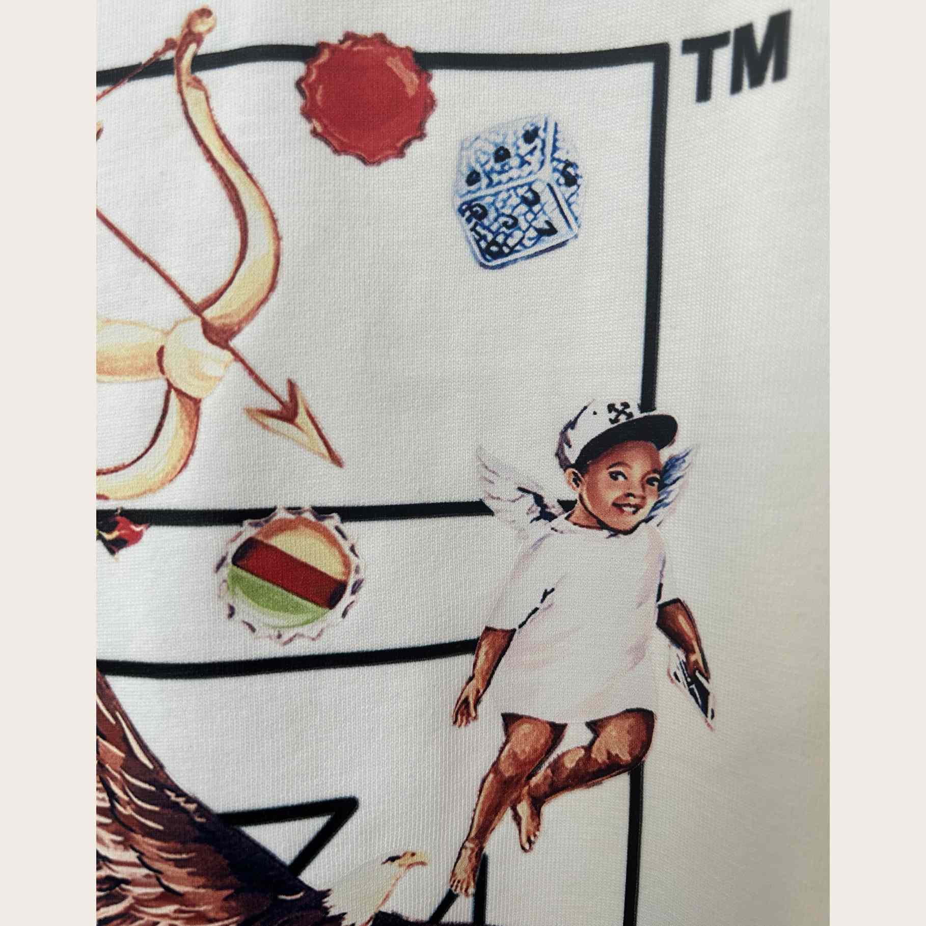 Off-White White Fresco Arrow T-Shirt    - FashionPlug
