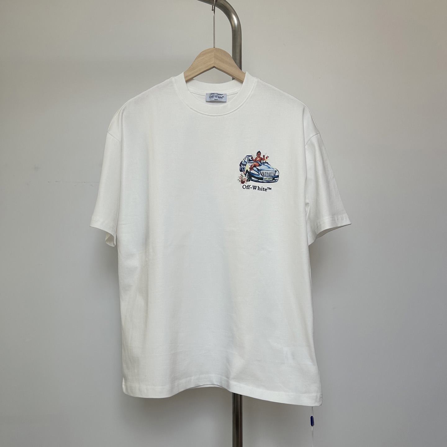 Off-White White Fresco Arrow T-Shirt    - FashionPlug
