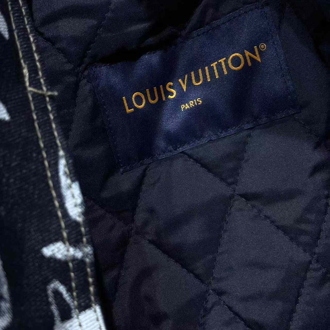 Louis Vuitton Denim Collarless Jacket  1AILLL - FashionPlug