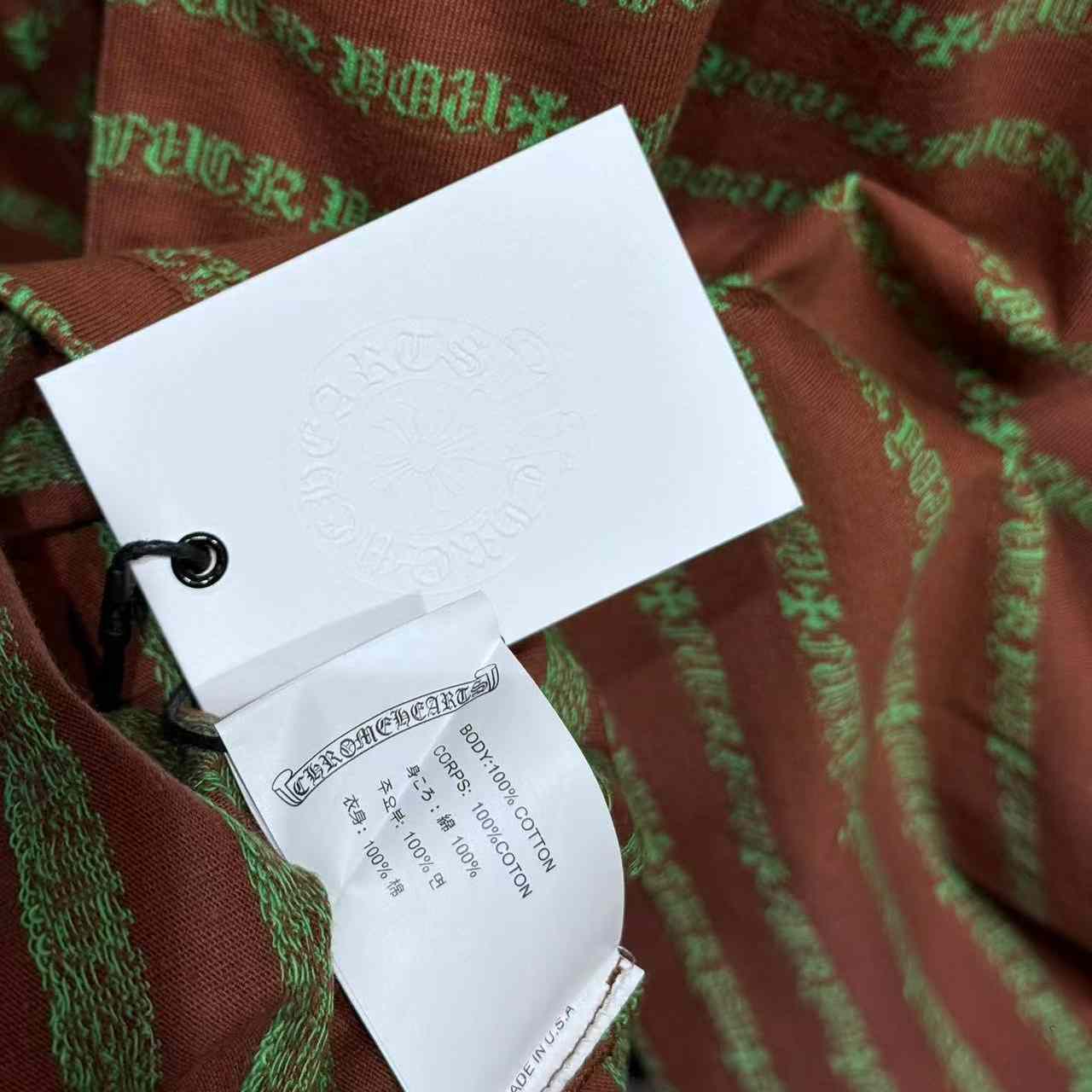 Chrome Heart Striped Polo Shirt - FashionPlug
