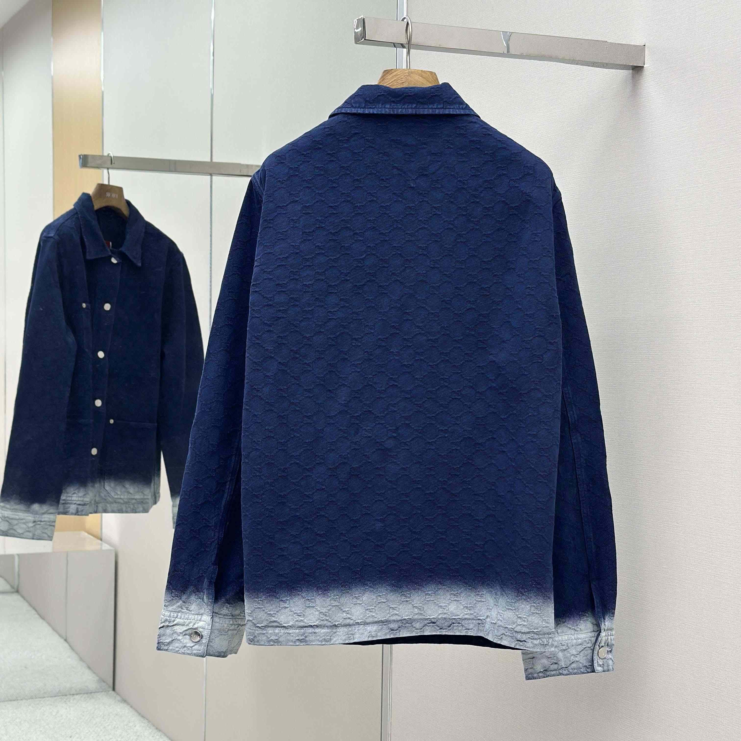 Gucci Bleached GG Cotton Denim Jacquard Shirt - FashionPlug