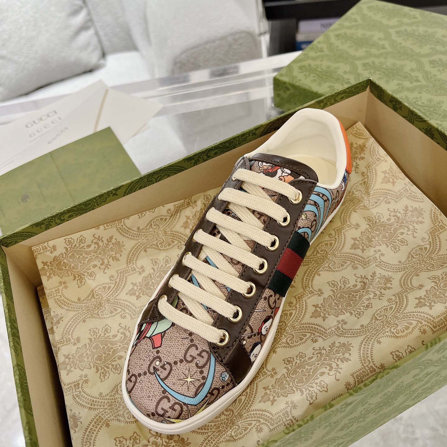Disney x Gucci Ace 'Huey, Dewey and Louie' - FashionPlug