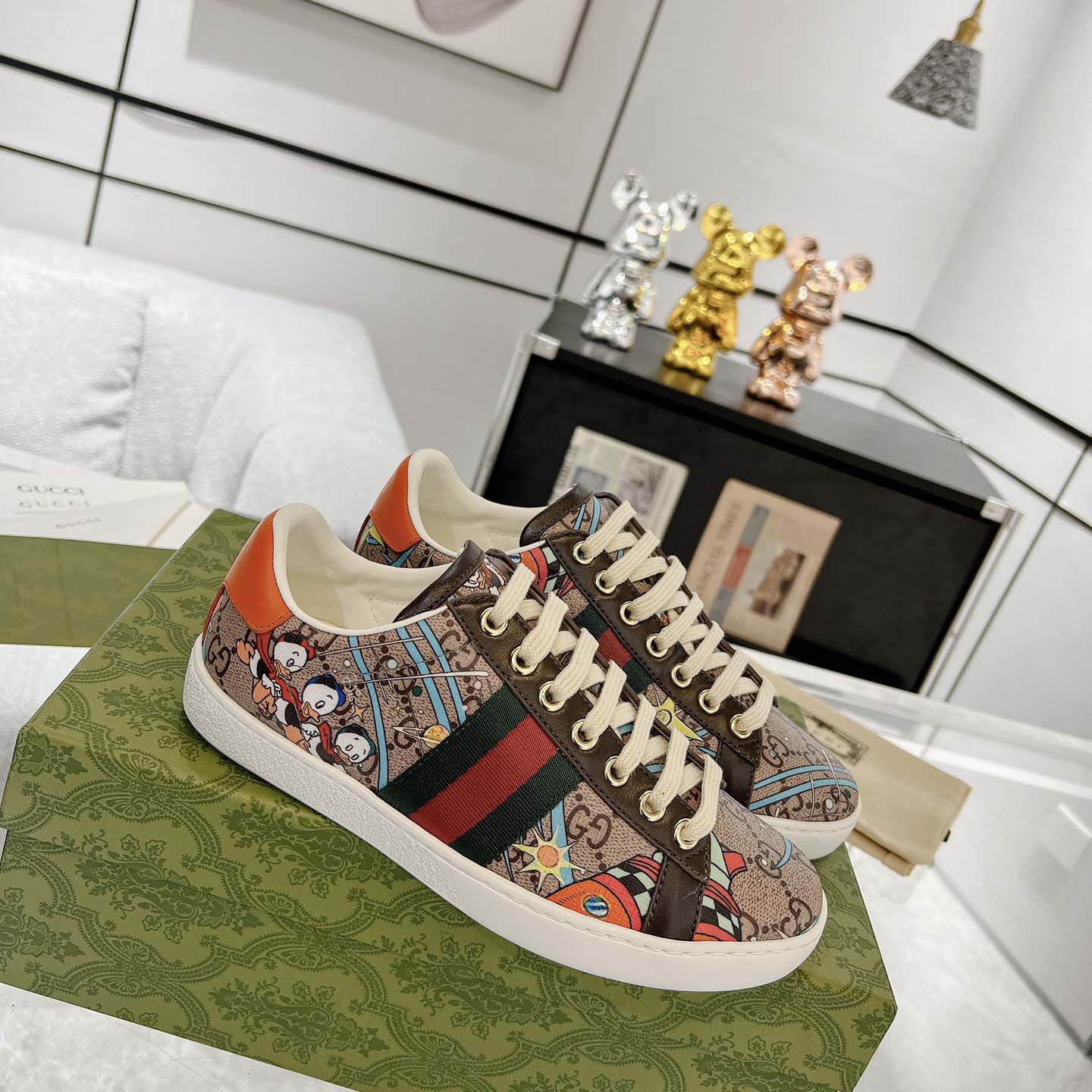 Disney x Gucci Ace 'Huey, Dewey and Louie' - FashionPlug