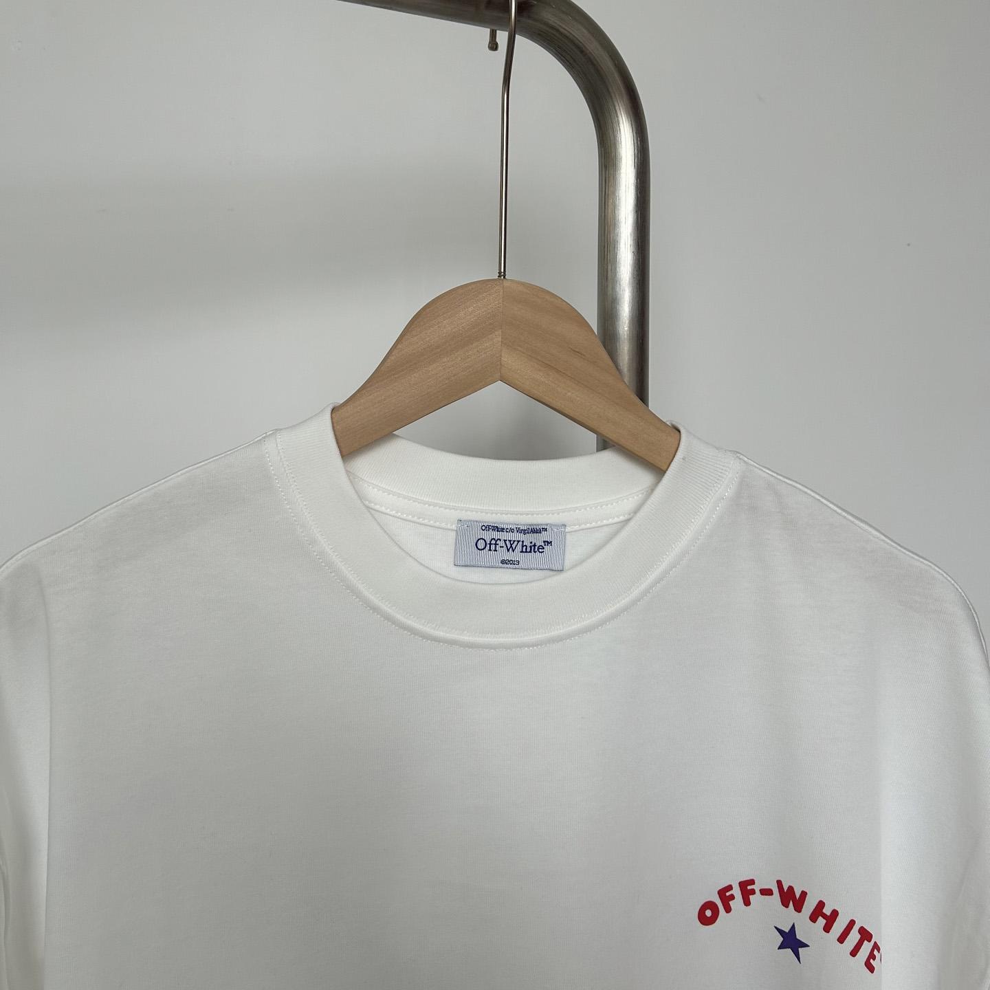 Off-White White Starry Arrow T-Shirt - FashionPlug