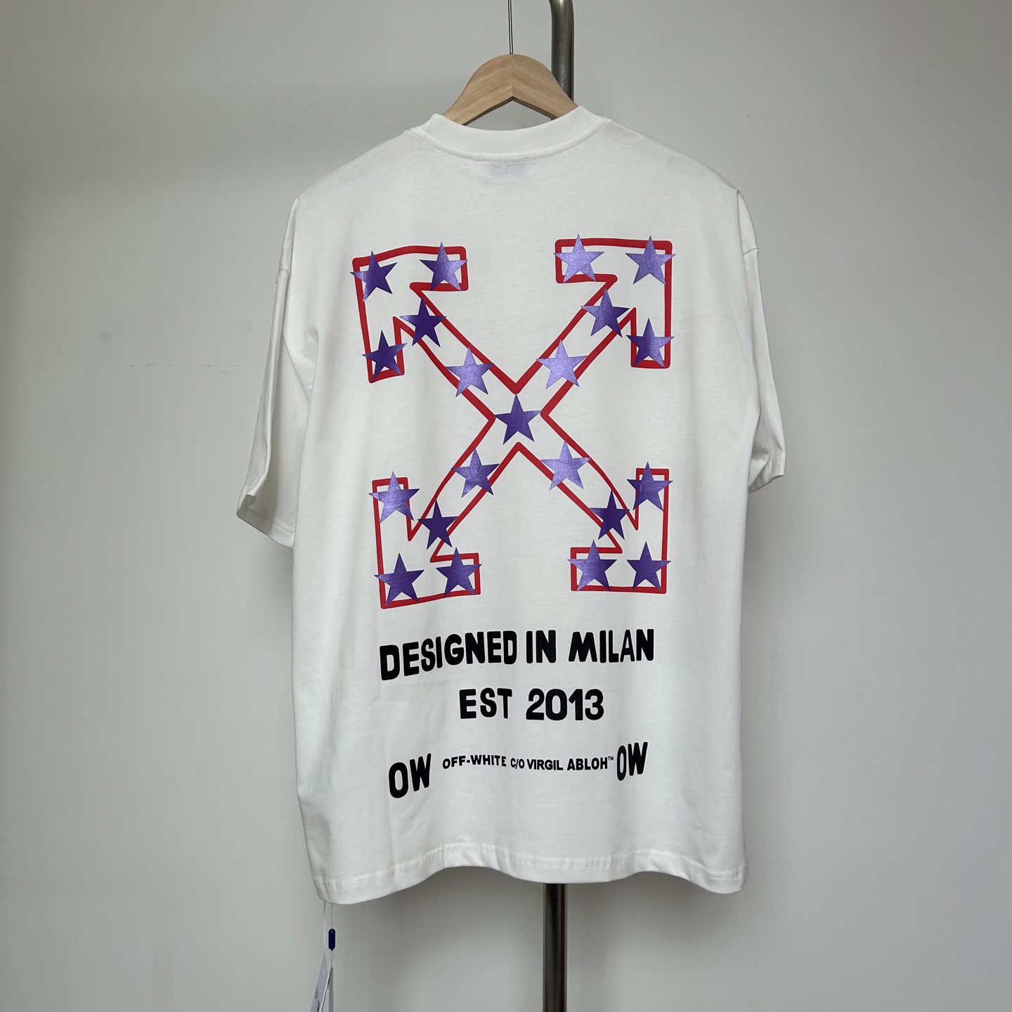 Off-White White Starry Arrow T-Shirt - FashionPlug