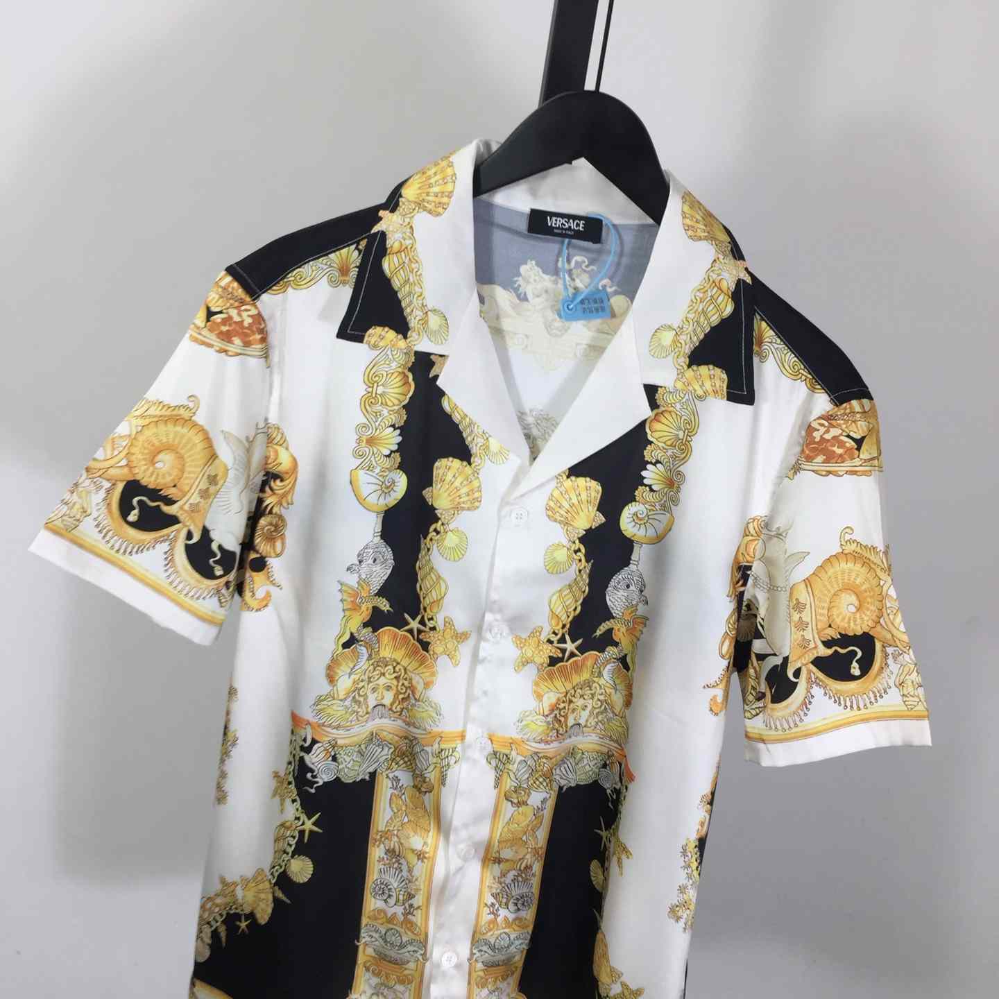 Versace Coral Theatre Silk Shirt - FashionPlug