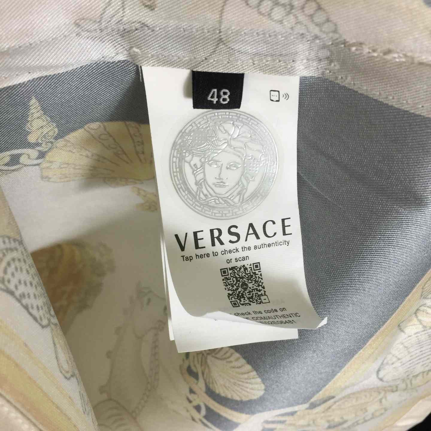 Versace Coral Theatre Silk Shirt - FashionPlug