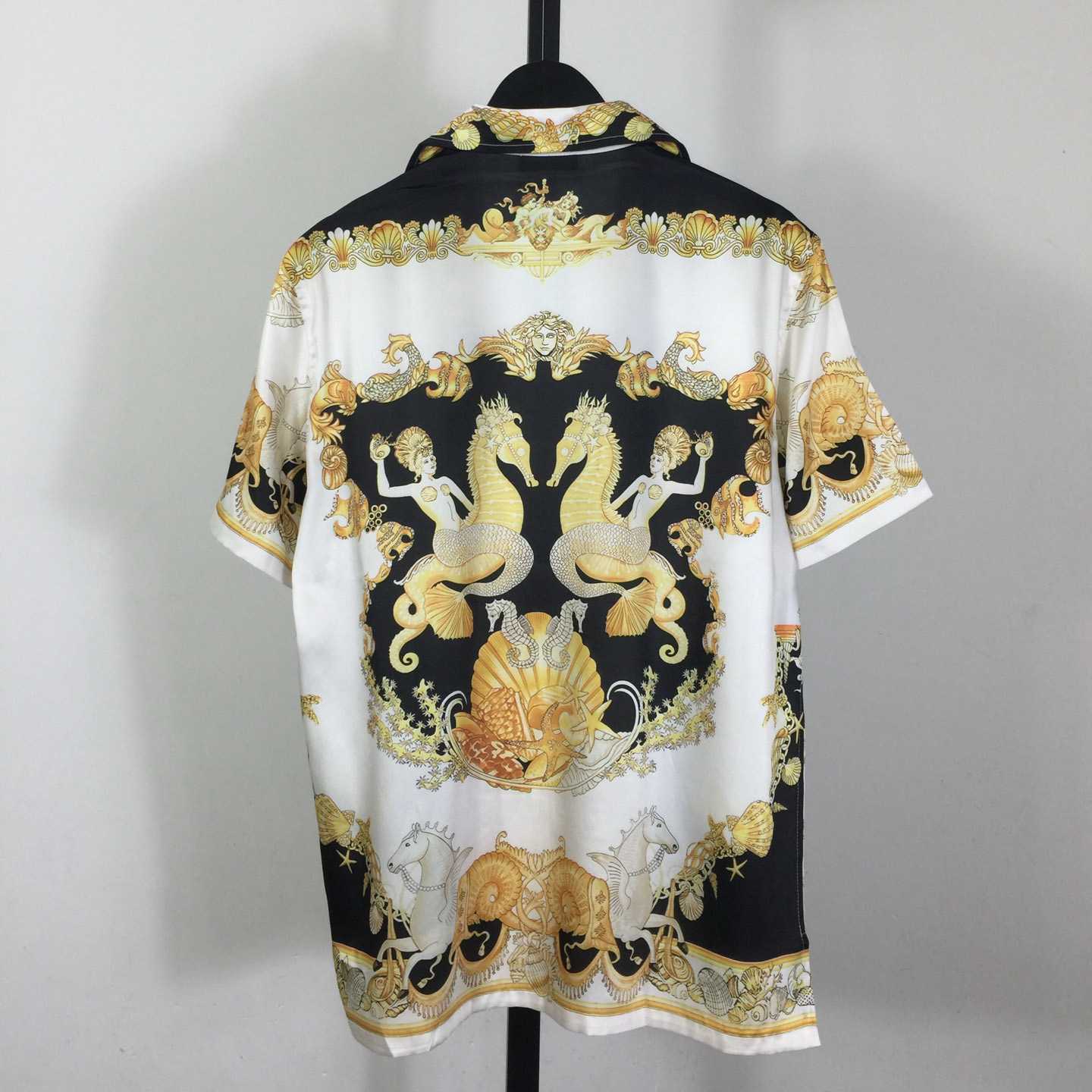 Versace Coral Theatre Silk Shirt - FashionPlug