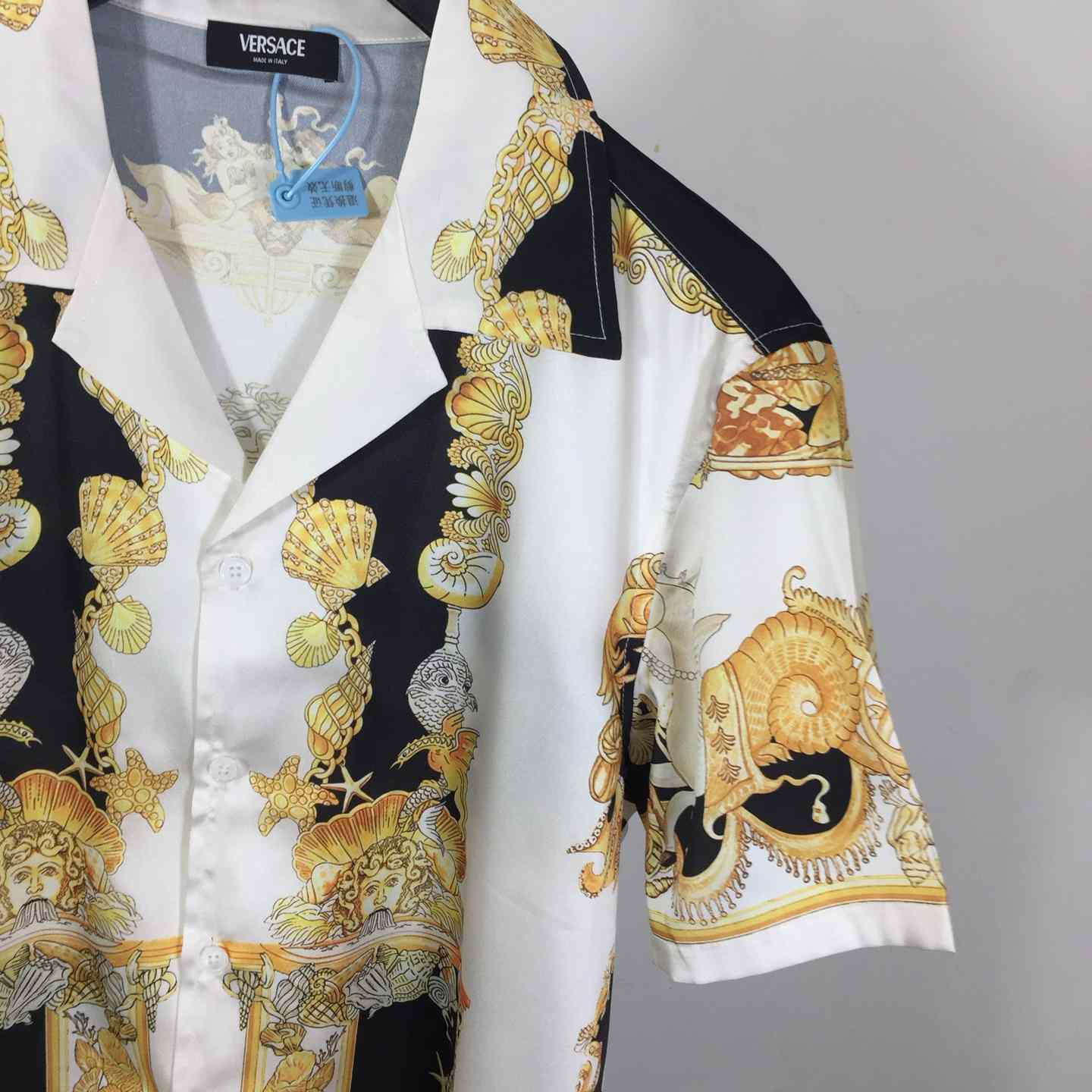 Versace Coral Theatre Silk Shirt - FashionPlug