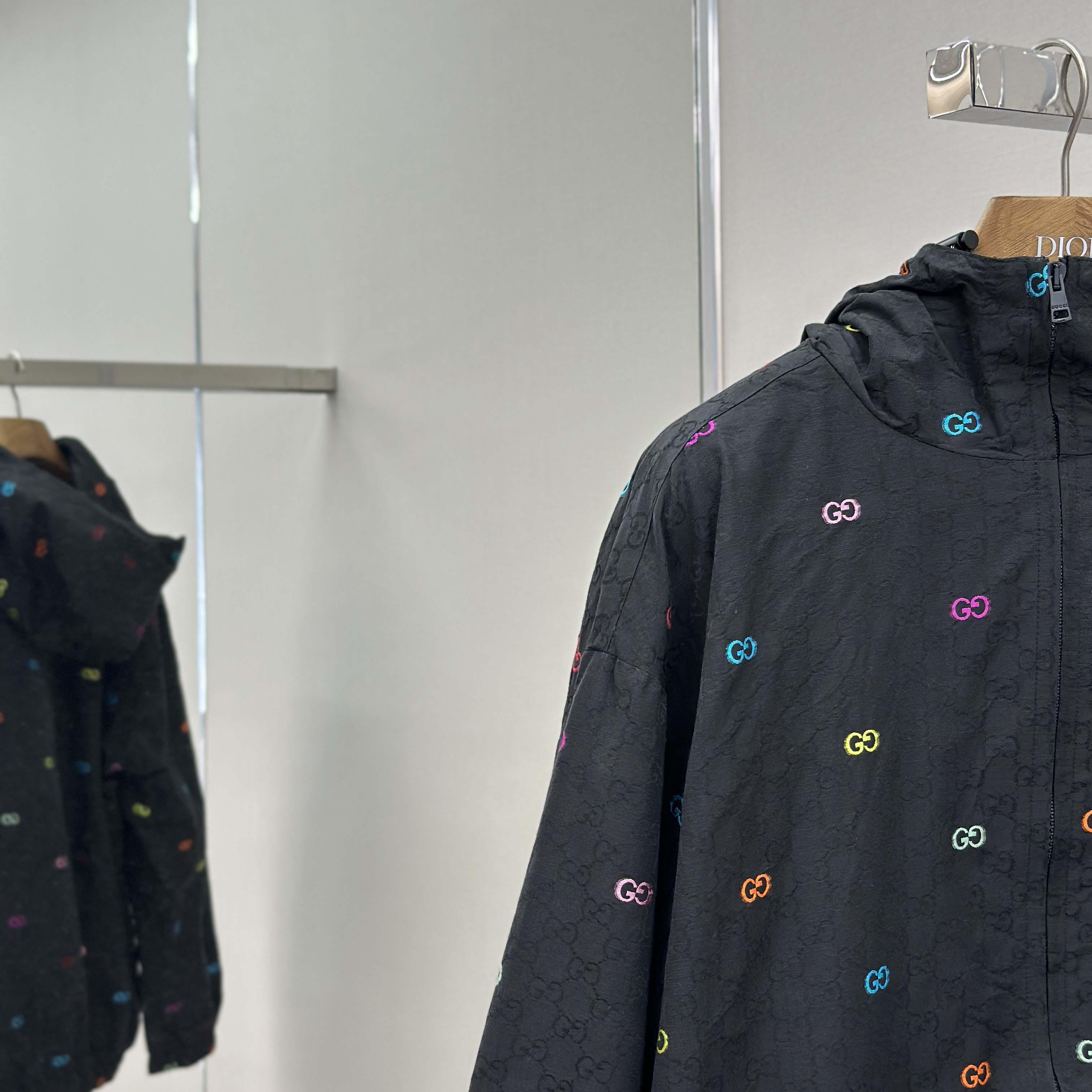 Gucci GG Cotton Ripstop Zip Jacket  - FashionPlug