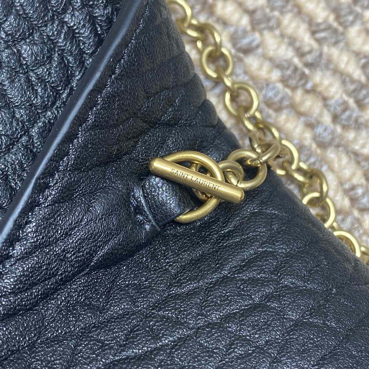 Saint Laurent Cassandre Chain Pouch In Lambskin - FashionPlug
