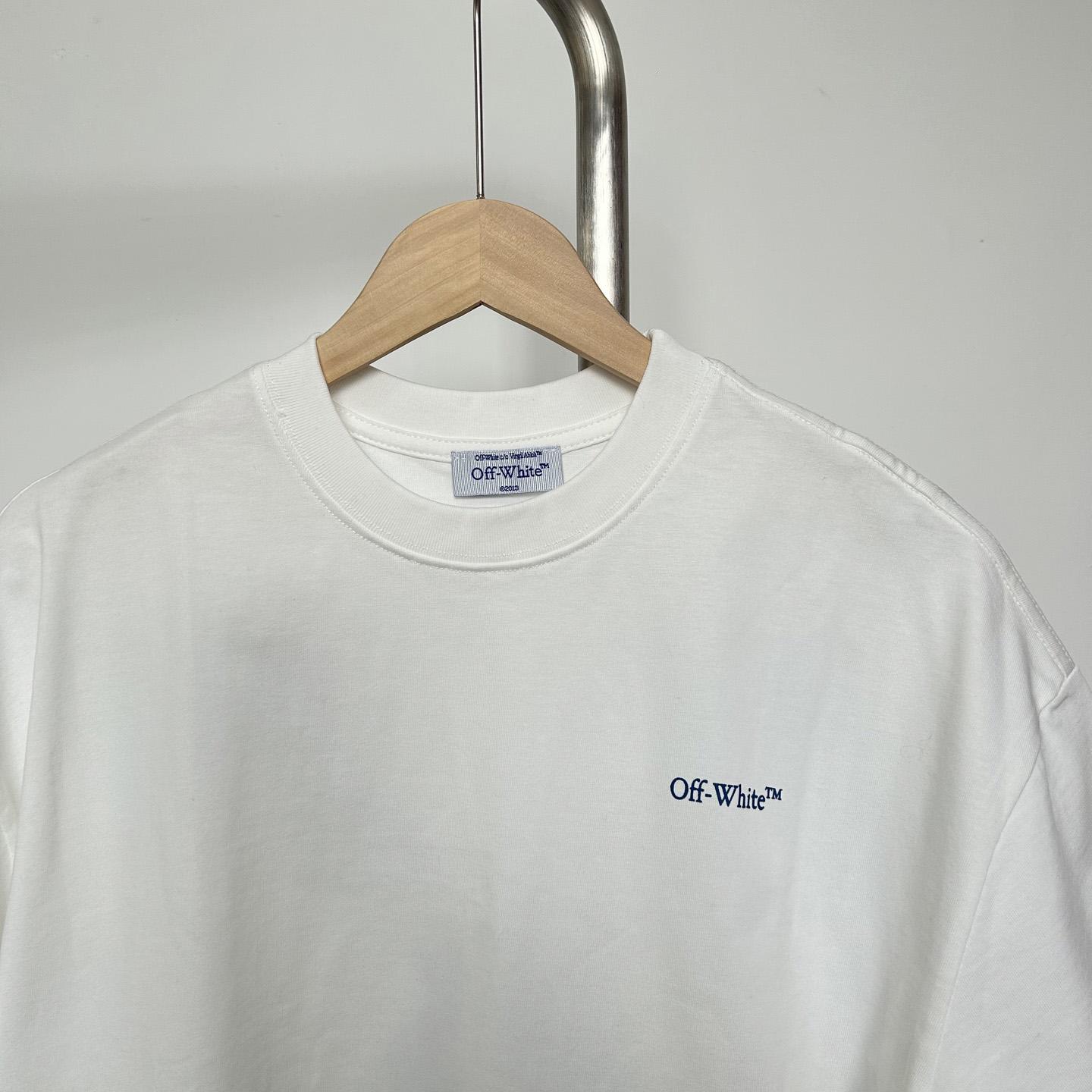 Off-White White Barber Arrow T-Shirt - FashionPlug