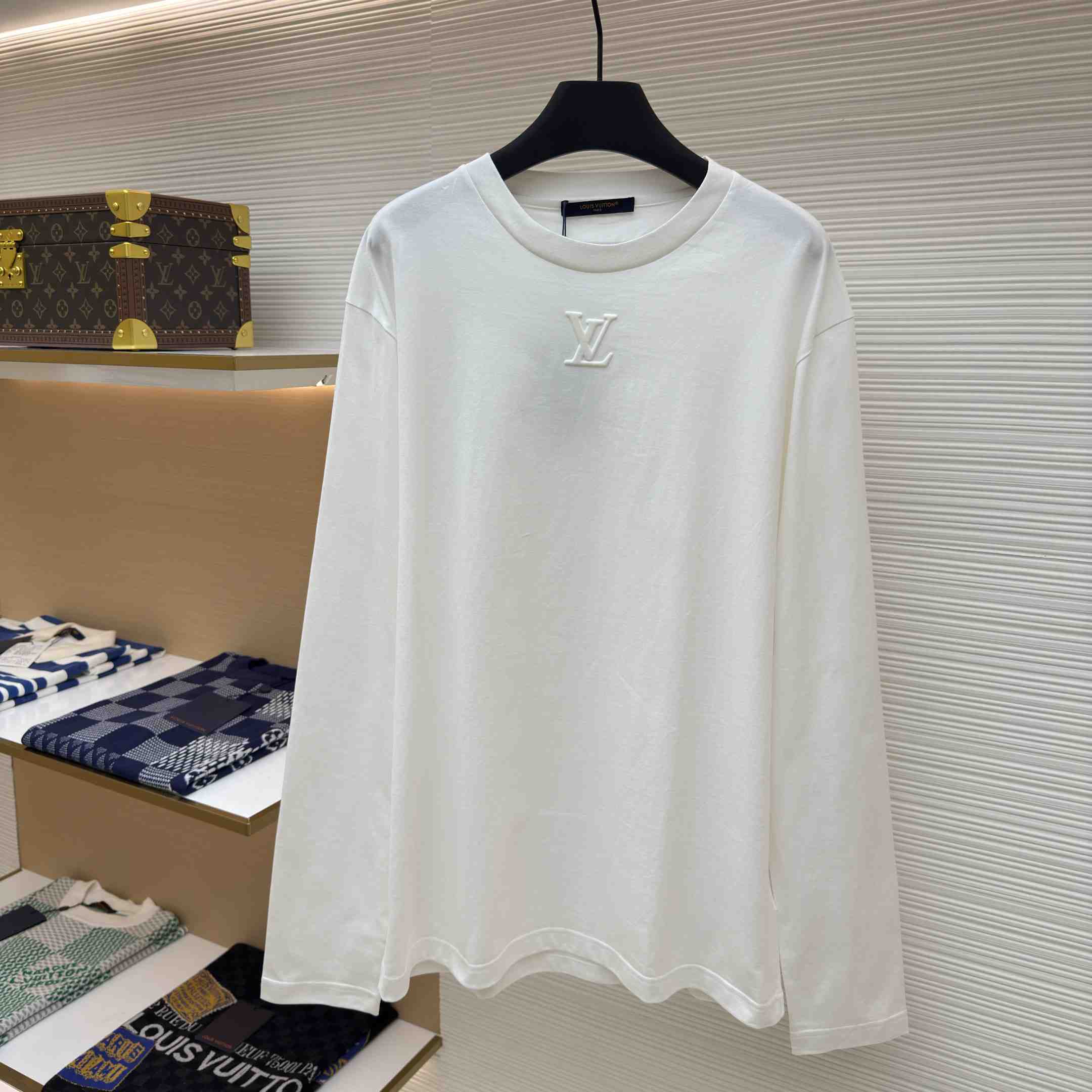 Louis Vuitton Embossed LV Long-Sleeved T-Shirt   1AIOIP - FashionPlug